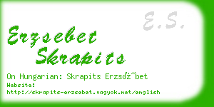 erzsebet skrapits business card